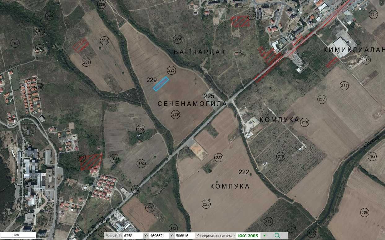 Парцел в Стара Загора, Железник - център - 2308 кв.м за 15 €/кв.м - Снимка #1