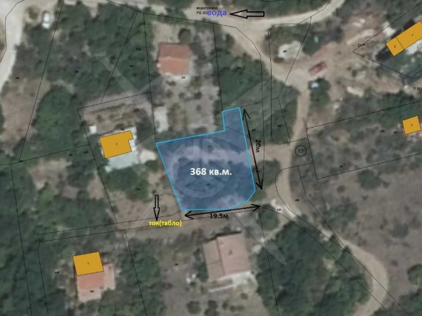 Парцел в с. Храбрино, Област Пловдив - 368 кв.м за 49 €/кв.м - Снимка #1