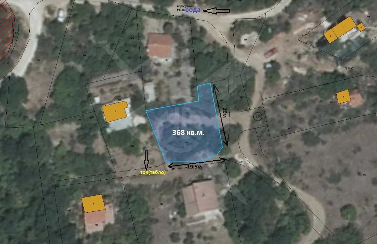 Парцел в с. Храбрино, Област Пловдив - 368 кв.м за 49 €/кв.м - Снимка #1