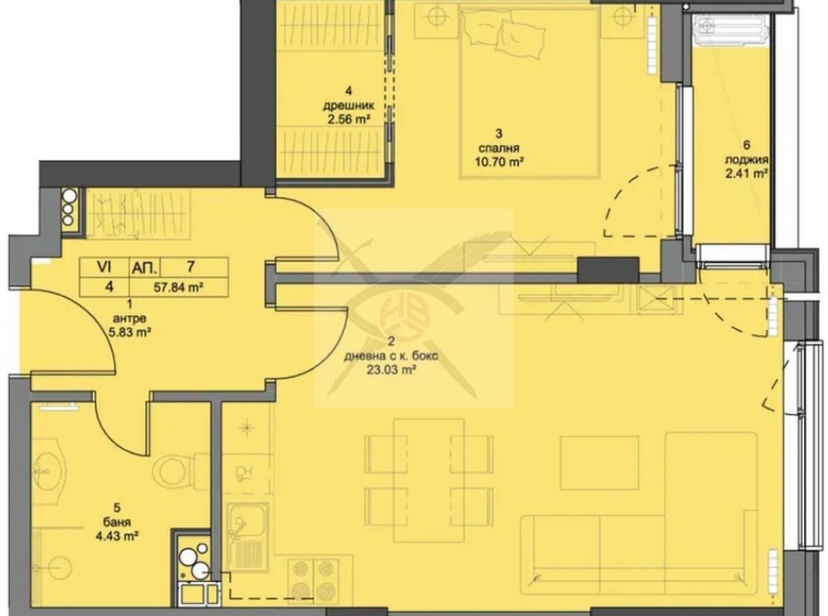 Двустаен апартамент в София, Кръстова вада - 72 кв.м за 3135 €/кв.м - Снимка #1