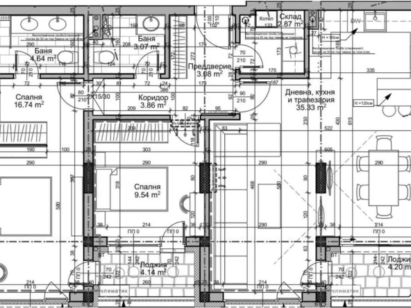 Тристаен апартамент в София, Стрелбище - 100 кв.м за 1490 €/кв.м - Снимка #1
