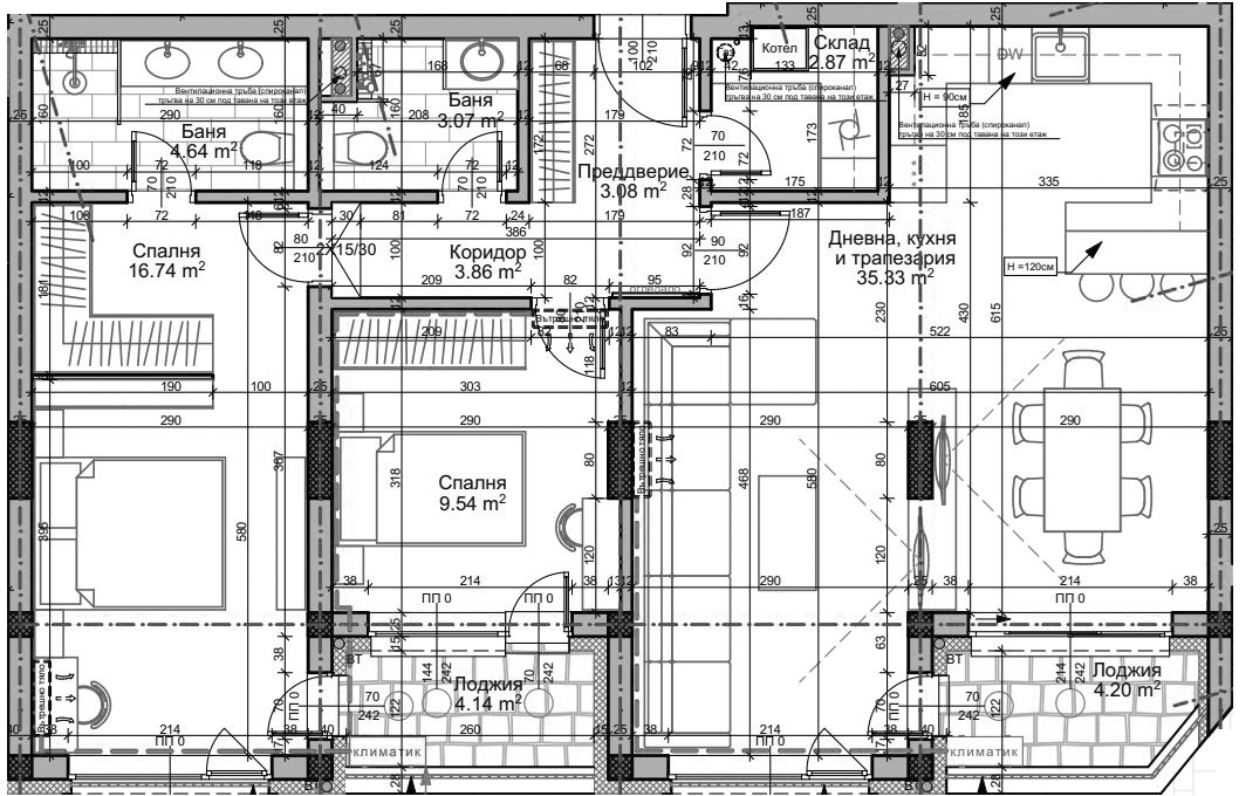 Тристаен апартамент в София, Стрелбище - 100 кв.м за 1490 €/кв.м - Снимка #1