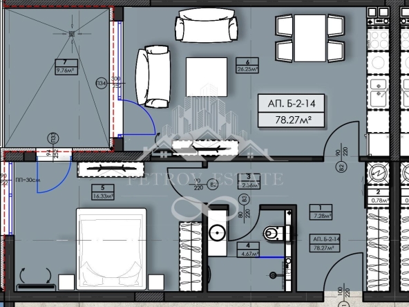 Двустаен апартамент в Велинград - 90 кв.м за 509 €/кв.м - Снимка #1