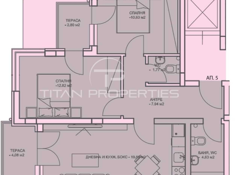 Тристаен апартамент в Пловдив, Център - 103 кв.м за 2437 €/кв.м - Снимка #1