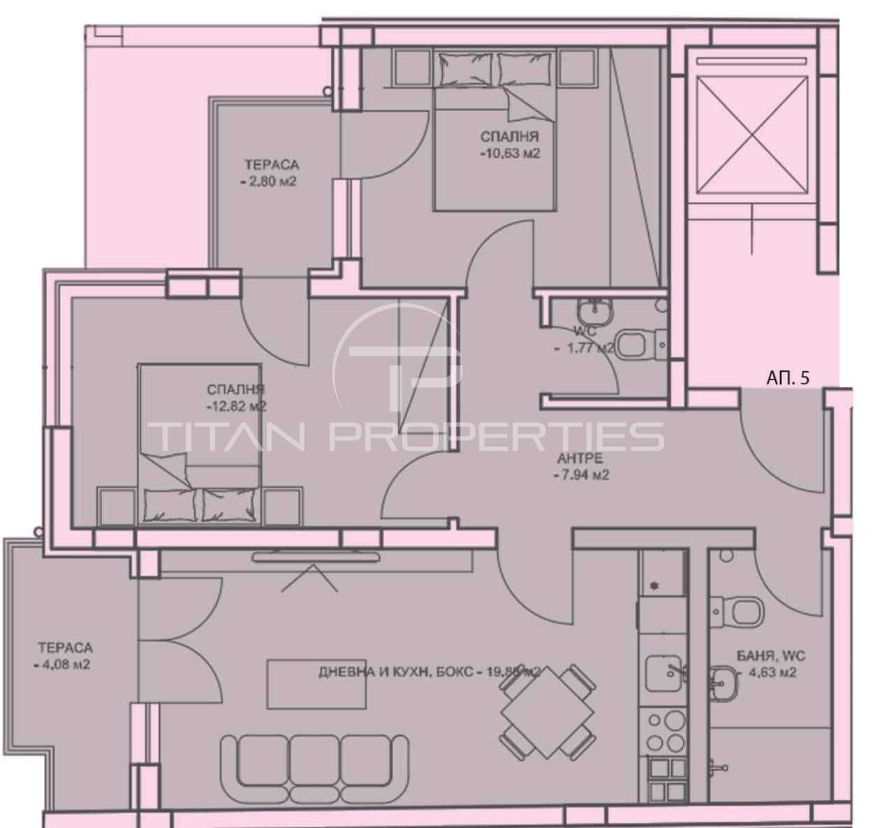 Тристаен апартамент в Пловдив, Център - 103 кв.м за 2437 €/кв.м - Снимка #1