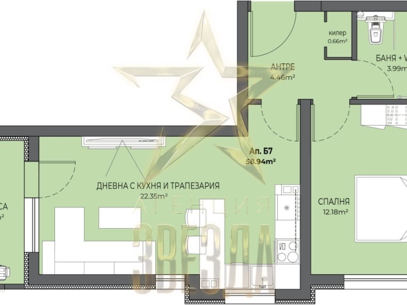 Двустаен апартамент в Пловдив, Остромила - 67 кв.м за 565 €/кв.м - Снимка #1
