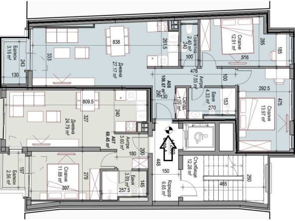 Тристаен апартамент в София, Лозенец - 107 кв.м за 2194 €/кв.м - Снимка #1