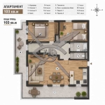 Тристаен апартамент в Айтос - 103 кв.м за 587 €/кв.м - Снимка #1