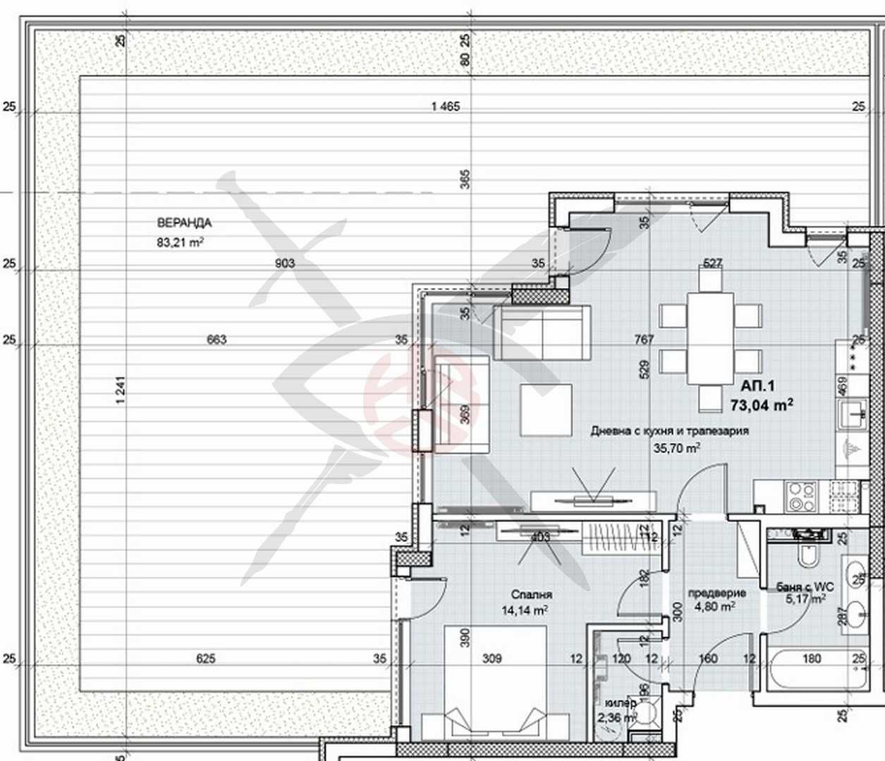 Двустаен апартамент в София, Лозенец - 204 кв.м за 1250 €/кв.м - Снимка #1