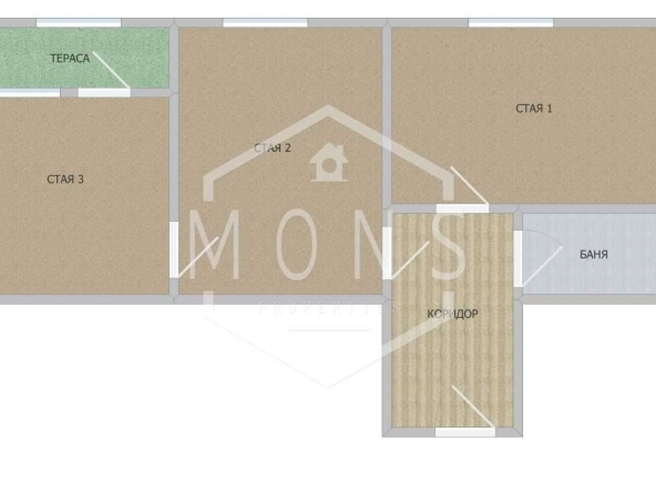 Тристаен апартамент в с. Вишовград, Област Велико Търново - 53 кв.м за 818 €/кв.м - Снимка #1