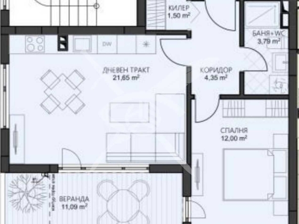 Двустаен апартамент в Варна, Владислав Варненчик - 57 кв.м за 1036 €/кв.м - Снимка #1