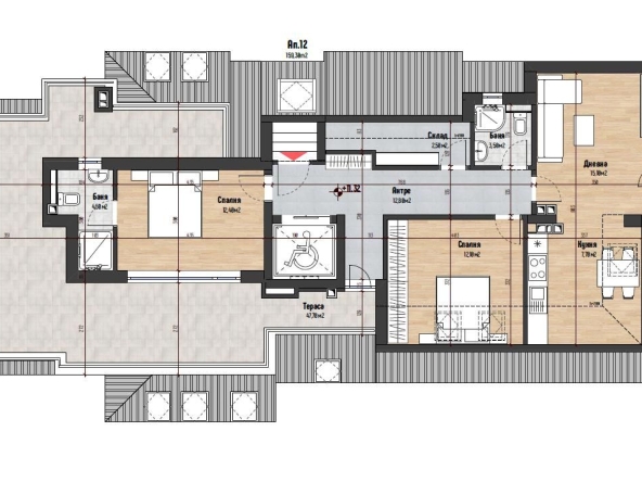 Тристаен апартамент в София, Левски - 173 кв.м за 1116 €/кв.м - Снимка #1