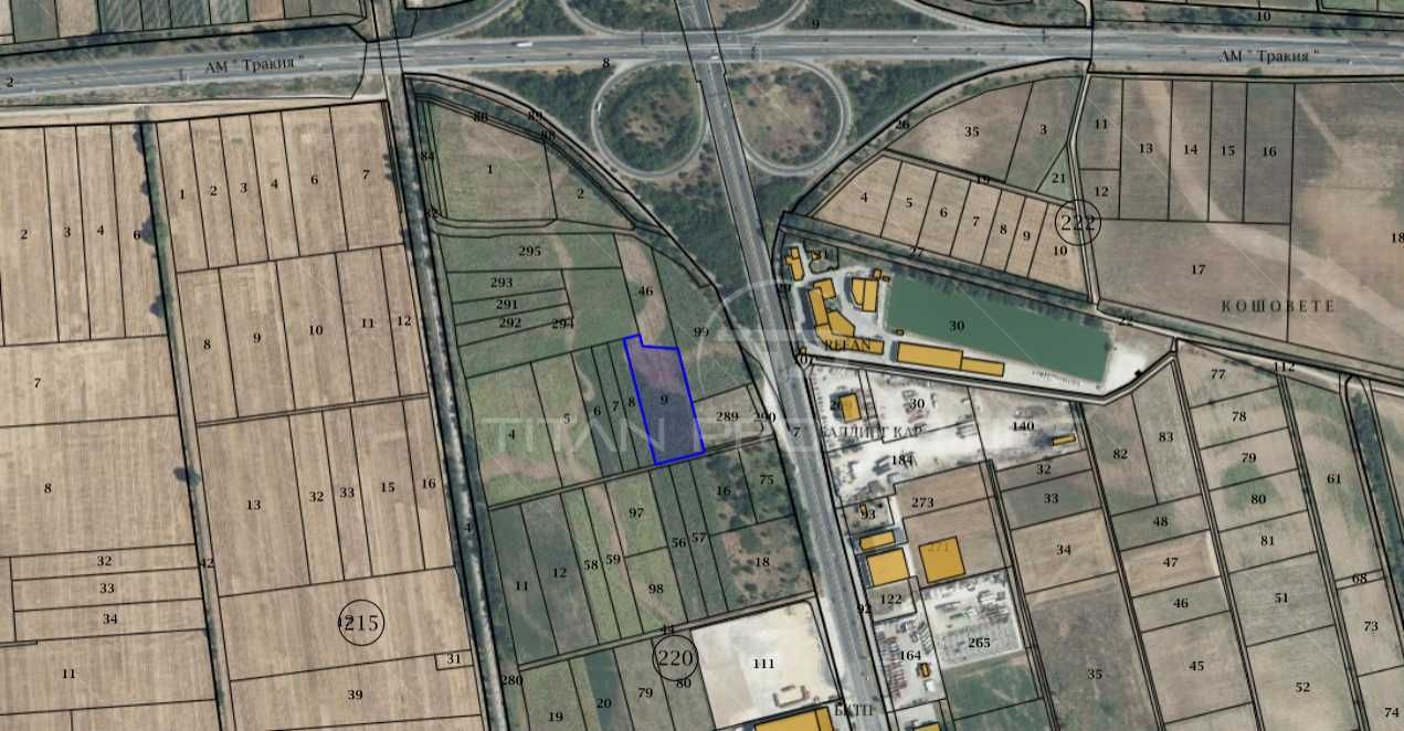 Парцел в Пловдив, Индустриална зона - Север - 5460 кв.м за 21 €/кв.м - Снимка #1