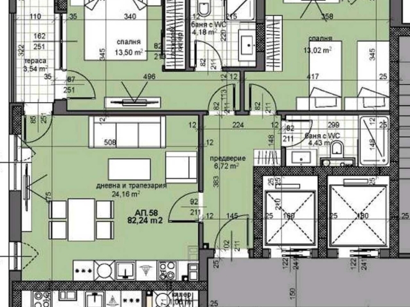 Тристаен апартамент в Пловдив, Тракия - 96 кв.м за 1240 €/кв.м - Снимка #1