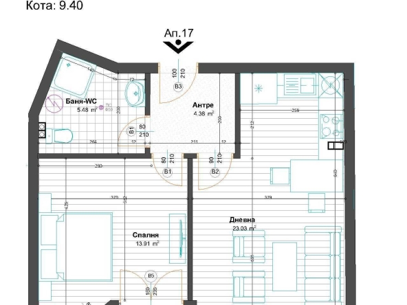 Двустаен апартамент в Пловдив, Остромила - 70 кв.м за 448 €/кв.м - Снимка #1