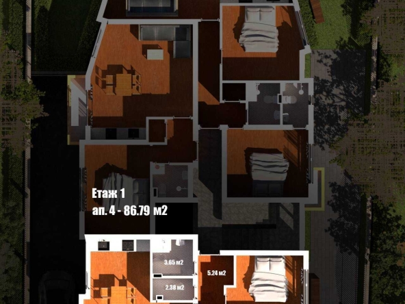 Тристаен апартамент в Благоевград, Широк център - 100 кв.м за 1070 €/кв.м - Снимка #1