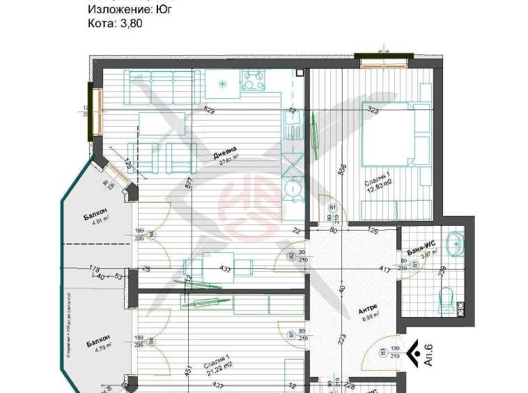 Тристаен апартамент в с. Войводиново, Област Пловдив - 101 кв.м за 850 €/кв.м - Снимка #1
