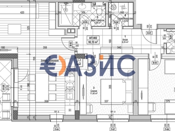 Тристаен апартамент в Несебър - 107 кв.м за 2991 €/кв.м - Снимка #1