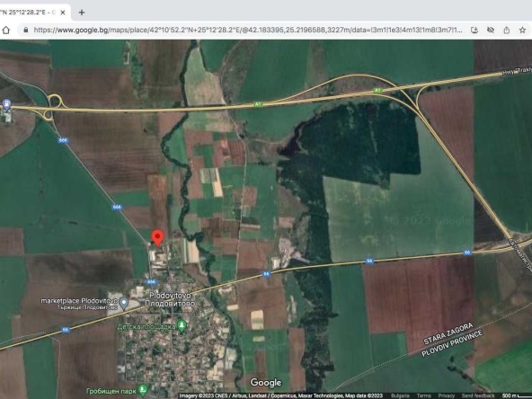 Парцел в с. Плодовитово, Област Стара Загора - 4723 кв.м за 30 €/кв.м - Снимка #1