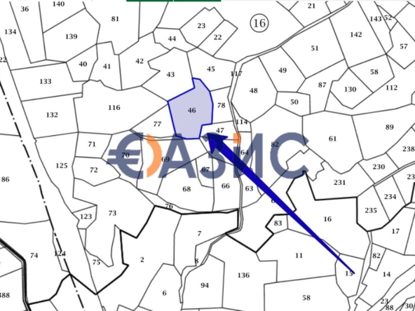 Парцел в Созопол - 5829 кв.м за 9 €/кв.м - Снимка #1