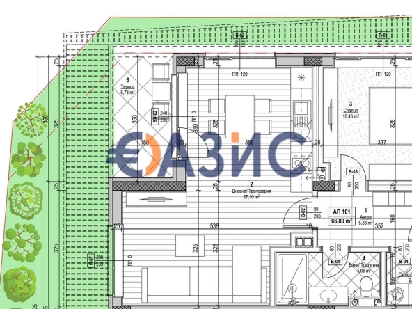 Двустаен апартамент в Несебър - 77 кв.м за 1358 €/кв.м - Снимка #1