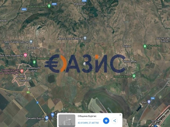 Парцел в Бургас, Център - 8999 кв.м за 7 €/кв.м - Снимка #1