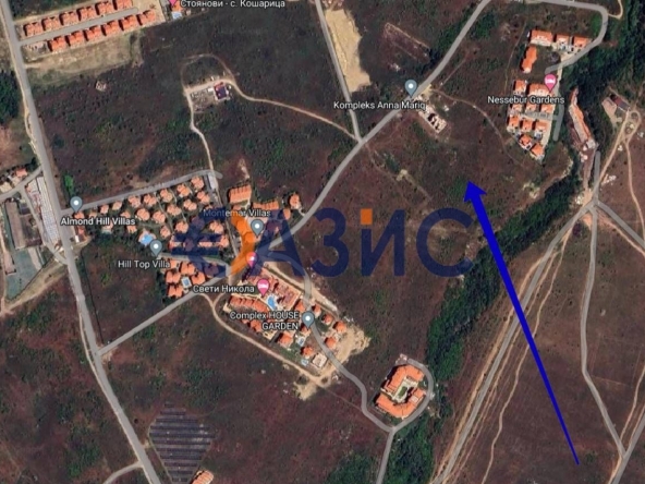 Парцел в с. Кошарица, Област Бургас - 1250 кв.м за 62 €/кв.м - Снимка #1