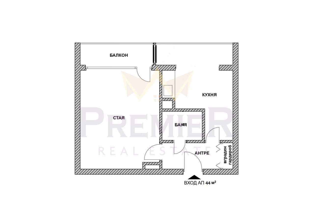 Двустаен апартамент в Варна, Владислав Варненчик - 44 кв.м за 1810 €/кв.м - Снимка #1