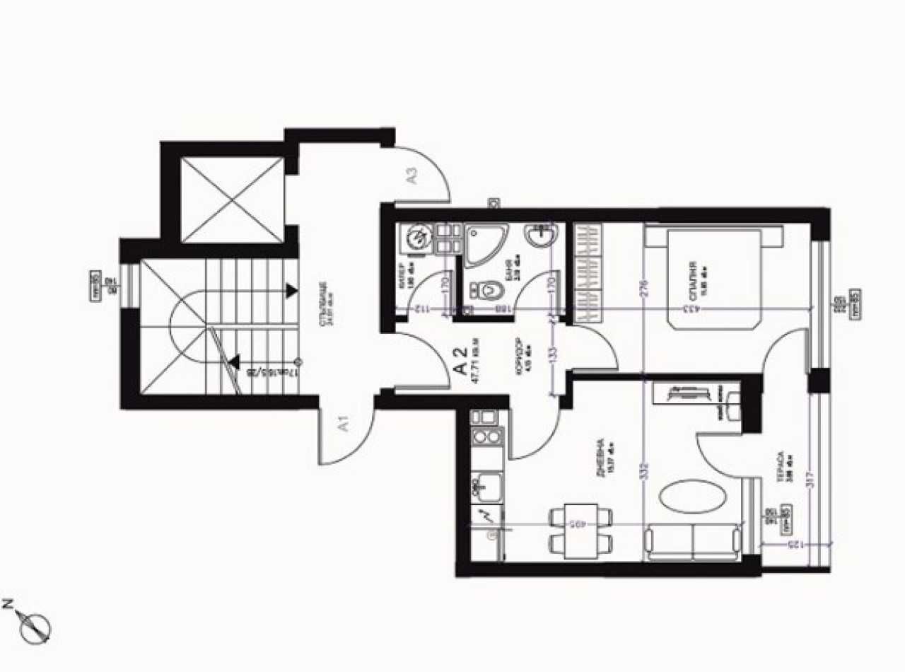 Двустаен апартамент в Пловдив, Христо Смирненски - 57 кв.м за 904 €/кв.м - Снимка #1