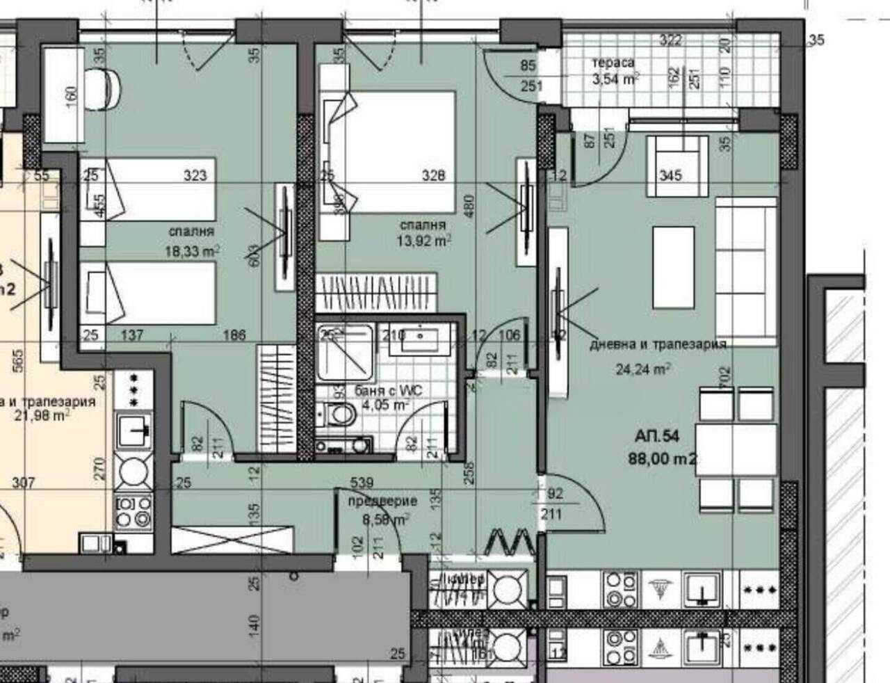 Тристаен апартамент в Пловдив, Тракия - 102 кв.м за 745 €/кв.м - Снимка #1
