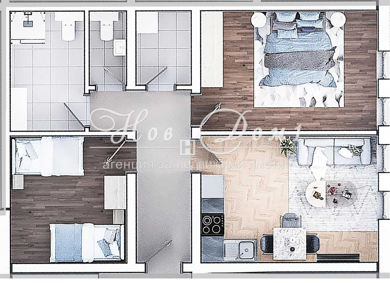 Тристаен апартамент в София, Сердика - 102 кв.м за 803 €/кв.м - Снимка #1