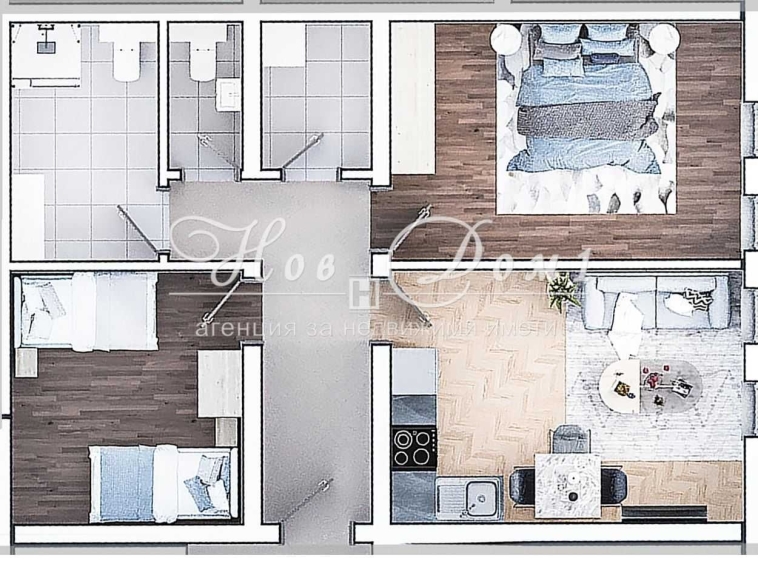 Тристаен апартамент в София, Сердика - 102 кв.м за 1574 €/кв.м - Снимка #1