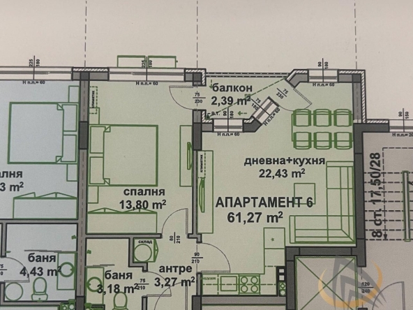 Двустаен апартамент в Бургас, Славейков - 62 кв.м за 1130 €/кв.м - Снимка #1