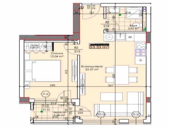 Двустаен апартамент в Пловдив, Тракия - 61 кв.м за 1293 €/кв.м - Снимка #1
