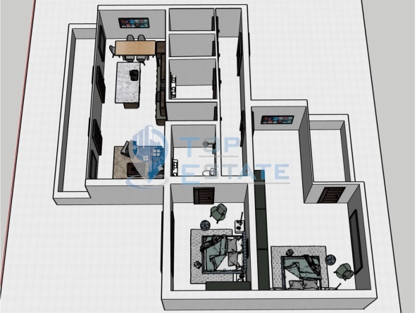 Тристаен апартамент в Велико Търново, Бузлуджа - 156 кв.м за 1103 €/кв.м - Снимка #1