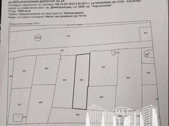 Парцел в Димитровград - 1055 кв.м за 15 €/кв.м - Снимка #1