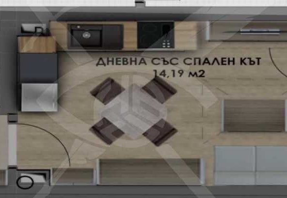 Едностаен апартамент в Пловдив, Прослав - 36 кв.м за 1250 €/кв.м - Снимка #1