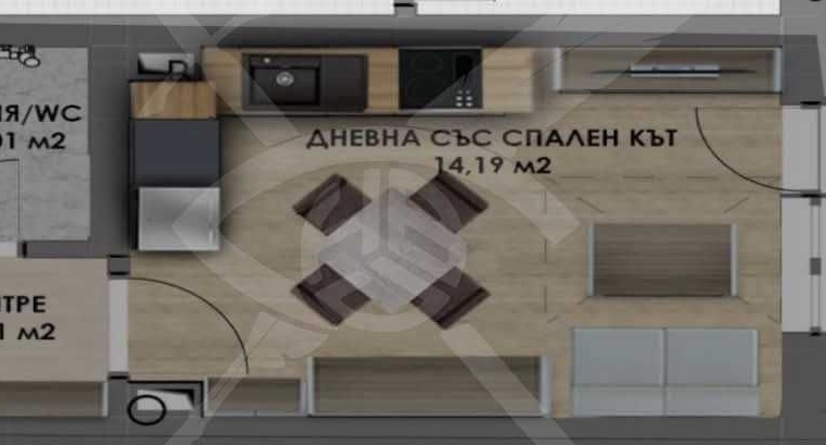 Едностаен апартамент в Пловдив, Прослав - 36 кв.м за 1250 €/кв.м - Снимка #1