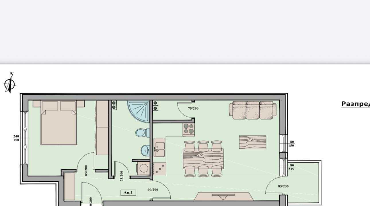 Двустаен апартамент в Казанлък - 66 кв.м за 1314 €/кв.м - Снимка #1