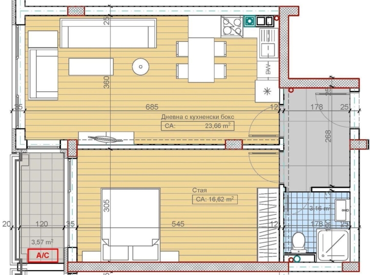 Двустаен апартамент в София, Бояна - 71 кв.м за 2356 €/кв.м - Снимка #1