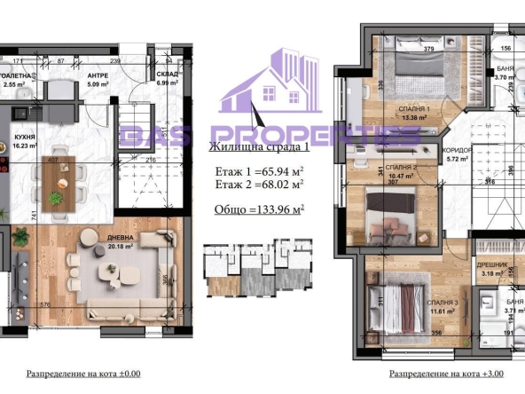 Къща в Костинброд - 134 кв.м за 1493 €/кв.м - Снимка #1