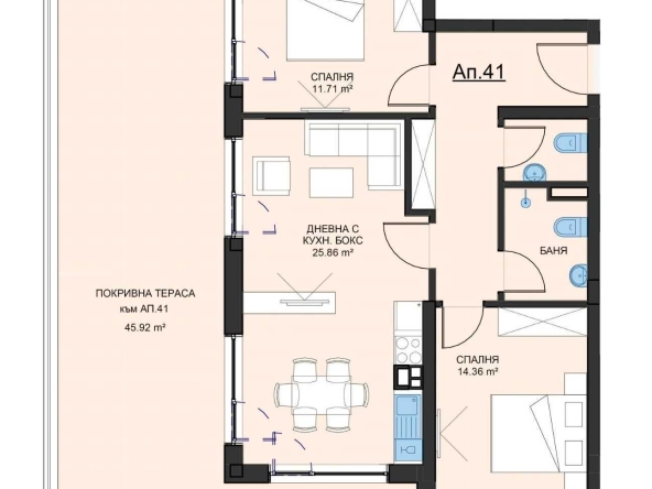 Тристаен апартамент в София, Малинова долина - 106 кв.м за 2453 €/кв.м - Снимка #1