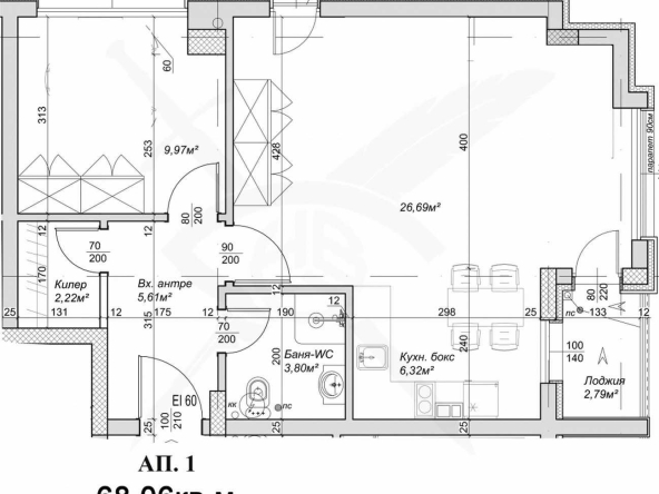 Двустаен апартамент в Варна, Младост 2 - 77 кв.м за 1234 €/кв.м - Снимка #1