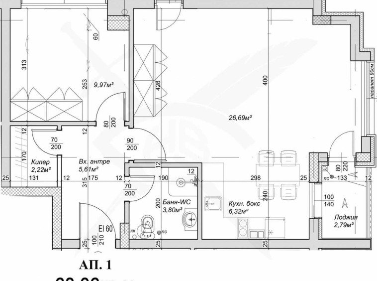 Двустаен апартамент в Варна, Младост 2 - 77 кв.м за 1234 €/кв.м - Снимка #1