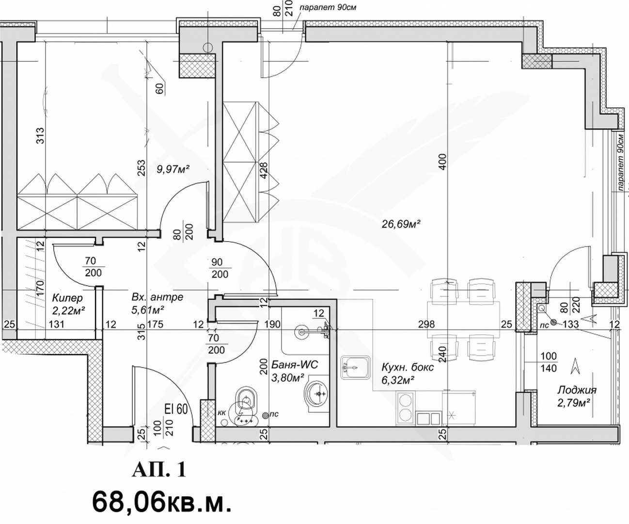 Двустаен апартамент в Варна, Младост 2 - 77 кв.м за 1234 €/кв.м - Снимка #1
