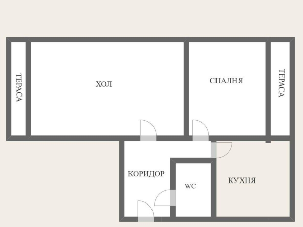 Двустаен апартамент в Видин, Вида 1 - 60 кв.м за 400 €/кв.м - Снимка #1