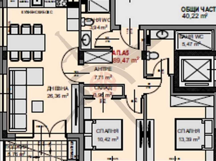 Тристаен апартамент в София, Горна баня - 210 кв.м за 978 €/кв.м - Снимка #1