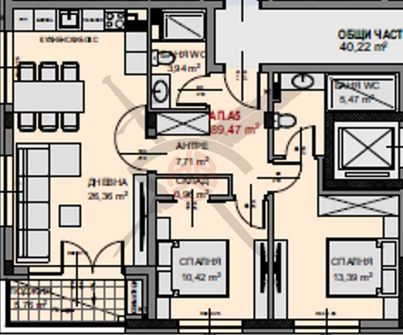 Тристаен апартамент в София, Горна баня - 210 кв.м за 978 €/кв.м - Снимка #1