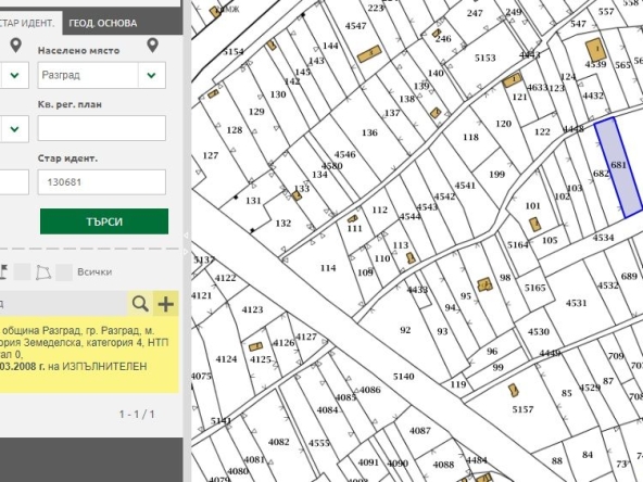 Парцел в Разград, Абритус - 969 кв.м за 8 €/кв.м - Снимка #1