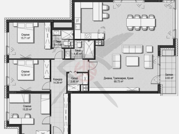 Четиристаен апартамент в София, Витоша - 204 кв.м за 2697 €/кв.м - Снимка #1